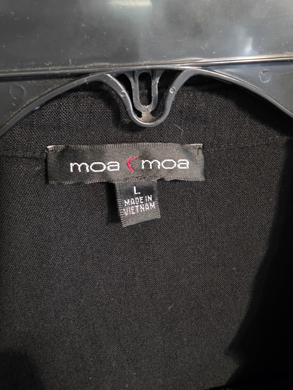 Moa Moa Black Boxy Cropped Button-Front Shirt - Picture 2 of 4
